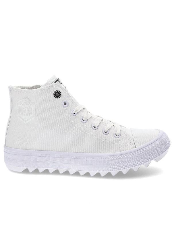 Big-Star - Białe Trampki Big Star Damskie Wygodne Półbuty. Kolor: biały. Materiał: materiał. Szerokość cholewki: normalna. Sezon: wiosna. Styl: sportowy