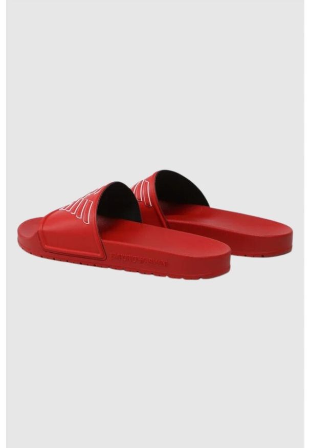 Emporio Armani - EMPORIO ARMANI Klapki czerwone z logo, Rozmiar 39. Kolor: czerwony