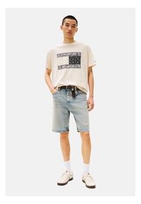Tommy Jeans T-Shirt Paisley Flag DM0DM20810 Beżowy Relaxed Fit. Kolor: beżowy. Materiał: bawełna. Wzór: paisley #3