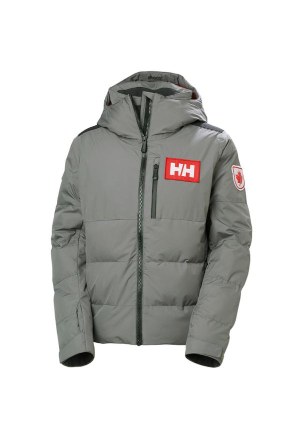 Damska kurtka narciarska z kapturem Helly Hansen Kvitfjell Race. Typ kołnierza: kaptur. Kolor: szary. Sezon: zima. Sport: narciarstwo