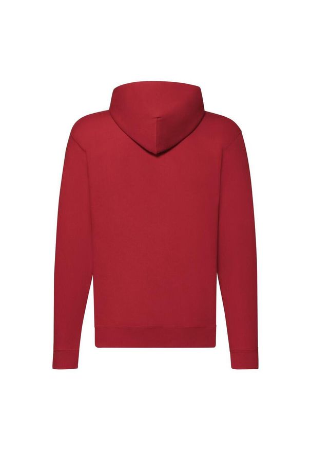 FRUIT OF THE LOOM - Klasyczna Kurtka Z Kapturem Dla Dorosłych Unisex. Typ kołnierza: kaptur. Kolor: czerwony
