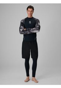4f - 4F Longsleeve do pływania i sportów wodnych z filtrem UPF50+ męski - czarny S. Typ kołnierza: kołnierzyk stójkowy. Kolor: czarny. Materiał: materiał, skóra. Długość rękawa: długi rękaw. Sezon: lato. Sport: żeglarstwo, pływanie #2