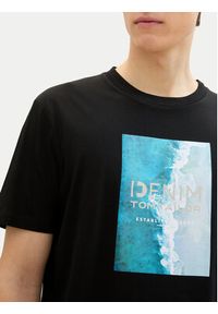 Tom Tailor Denim T-Shirt 1042045 Czarny Regular Fit. Kolor: czarny. Materiał: bawełna #5