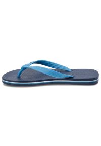 Niebieskie Japonki Ipanema Clas Brasil Wygodne Obuwie. Okazja: na spacer, na plażę. Kolor: niebieski. Wzór: paski. Sezon: lato. Styl: klasyczny, wakacyjny #7