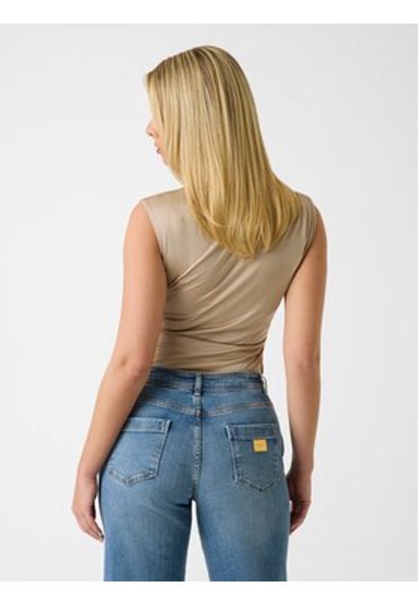 Marciano Guess Top 181915 Brązowy Classic Fit. Kolor: brązowy