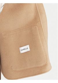 Marella Płaszcz wełniany Gettone 2523086011 Beżowy Loose Fit. Kolor: beżowy. Materiał: syntetyk #3