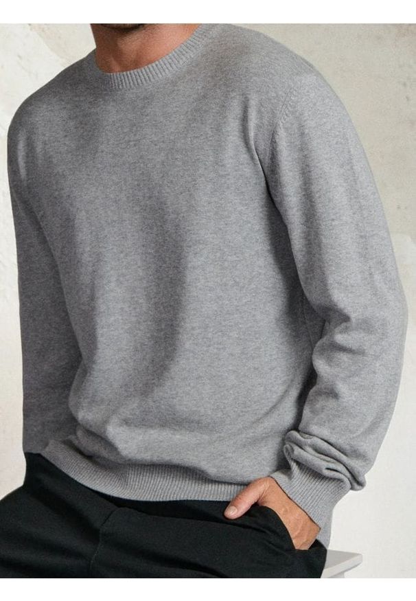 Sinsay - Sweter z długim rękawem - szary. Kolor: szary. Długość rękawa: długi rękaw. Długość: długie