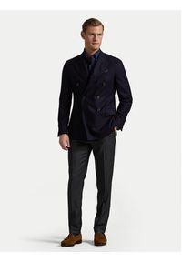 Polo Ralph Lauren Koszula 710937993009 Granatowy Custom Fit. Typ kołnierza: polo. Kolor: niebieski. Materiał: bawełna #4