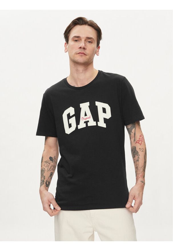 GAP - Gap T-Shirt 471777-07 Czarny Regular Fit. Kolor: czarny. Materiał: bawełna