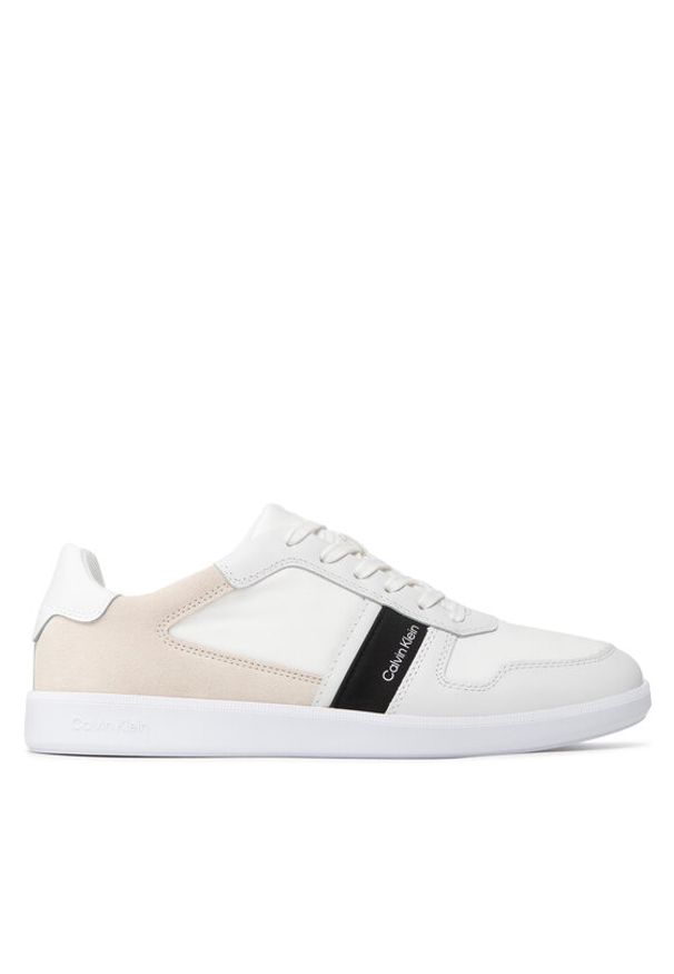 Calvin Klein Sneakersy Low Top Lace Up Mix HM0HM00491 Biały. Kolor: biały. Materiał: materiał