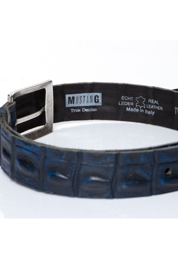 Mustang - MUSTANG PASEK SKÓRZANY 40mm Qual. 6271 SOPO-MUS092. Materiał: skóra. Wzór: paski. Styl: klasyczny