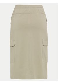 Olsen Spódnica midi 16001362 Khaki Regular Fit. Kolor: brązowy. Materiał: bawełna, syntetyk
