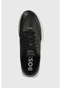 BOSS sneakersy skórzane Kurt kolor czarny 50502902. Nosek buta: okrągły. Zapięcie: sznurówki. Kolor: czarny. Materiał: materiał #2