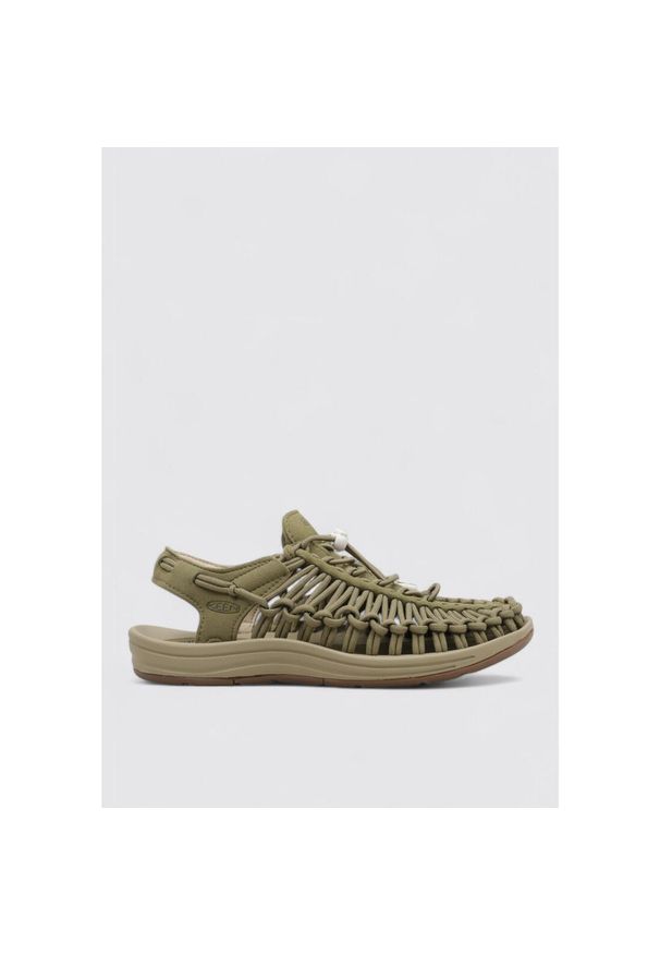 keen - Sandały Keen z innowacyjnym zielonym designem. Okazja: na co dzień, na plażę. Kolor: zielony. Materiał: materiał. Sezon: lato. Styl: casual, sportowy