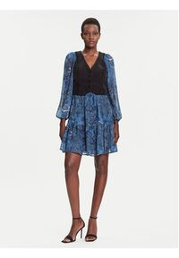 Desigual Sukienka codzienna Chaleco 25WWVW27 Niebieski Regular Fit. Okazja: na co dzień. Kolor: niebieski. Materiał: syntetyk. Typ sukienki: proste. Styl: casual #5