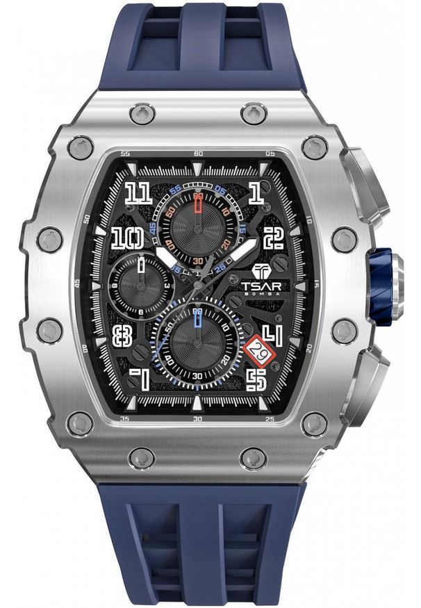 NoName - Zegarek męski Tsar Bomba TB8204Q-14 niebieski. Kolor: niebieski