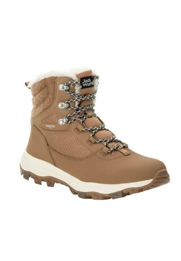 Buty do chodzenia damskie Jack Wolfskin Everquest High Texapore. Wysokość cholewki: za kostkę. Kolor: beżowy. Materiał: syntetyk, materiał. Szerokość cholewki: normalna. Sport: turystyka piesza