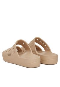 Crocs Klapki BAYA PLATFORM SANDAL 208188-212 Beżowy. Kolor: beżowy. Materiał: syntetyk. Obcas: na platformie #6