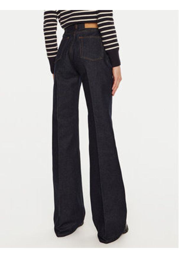 AMI PARIS Jeansy FTR420DE0011 Granatowy Flare Fit. Kolor: niebieski