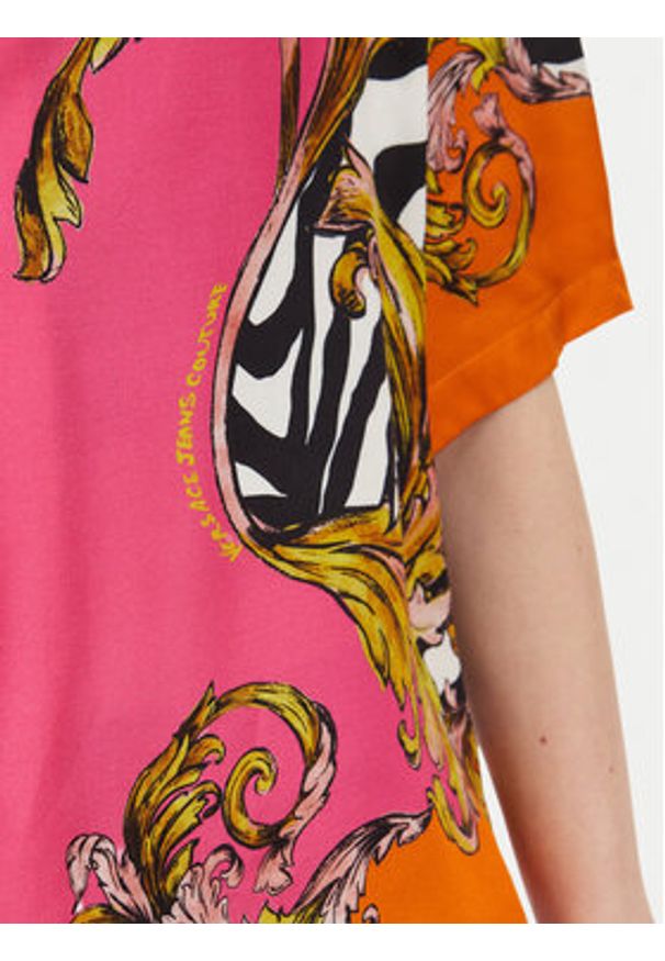 Versace Jeans Couture Koszula 78HAL2P9 Różowy Relaxed Fit. Kolor: różowy. Materiał: wiskoza
