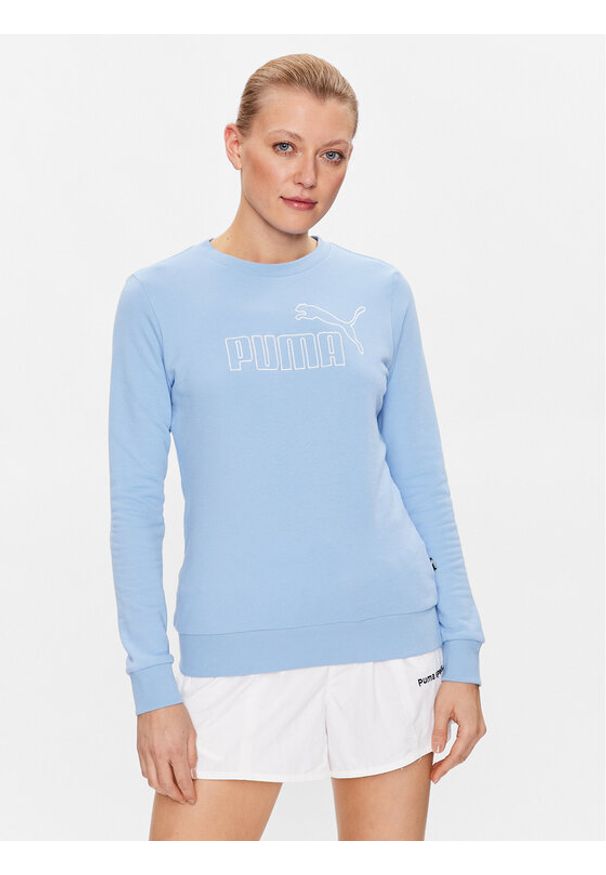 Bluza Puma. Kolor: niebieski. Materiał: bawełna