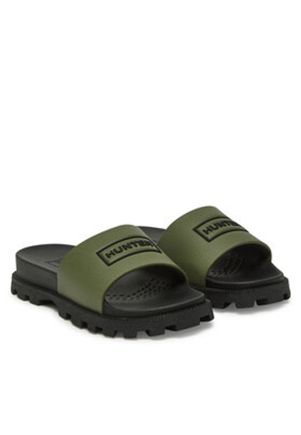 Hunter Klapki HFRU0005251 Zielony. Kolor: zielony. Materiał: syntetyk