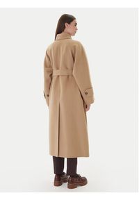 Weekend Max Mara Płaszcz wełniany Cadine 2525016022 Beżowy Regular Fit. Kolor: beżowy. Materiał: wełna