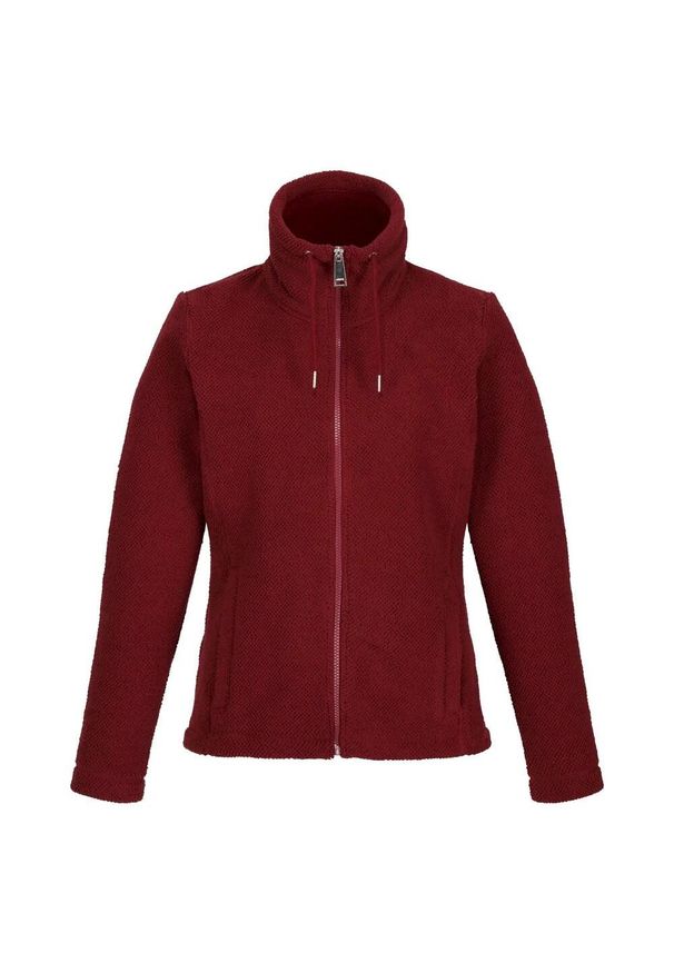 Regatta - Bluza Polarowa Damska Puszysta Pełen Suwak Kizmitt. Kolekcja: plus size. Kolor: czerwony. Materiał: polar. Sezon: zima. Sport: turystyka piesza