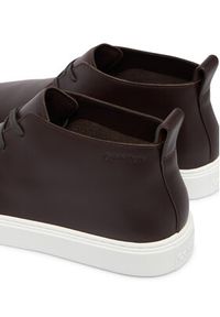 Calvin Klein Sneakersy Hybrid Clean Cup Mid Boot Lth HM0HM02010 Bordowy. Kolor: czerwony. Materiał: skóra #5