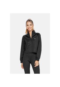 Bluza fitness damska Cardio Bunny Vibration. Kolor: czarny. Materiał: poliester, elastan. Sport: fitness #1