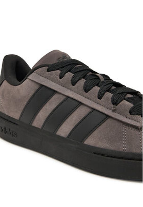 Adidas - adidas Sneakersy Grand Court Alpha JP7632 Szary. Kolor: szary. Materiał: zamsz, skóra