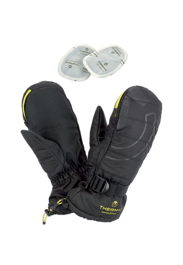 Mitenka grzewcza ski doroslych Therm-ic Warmer Ready Gloves kieszen na suwak. Kolor: zielony. Materiał: poliester