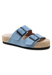 Manebi Espadryle Nordic Sandals M 3.0 R0 Błękitny. Kolor: niebieski. Materiał: zamsz, skóra #2