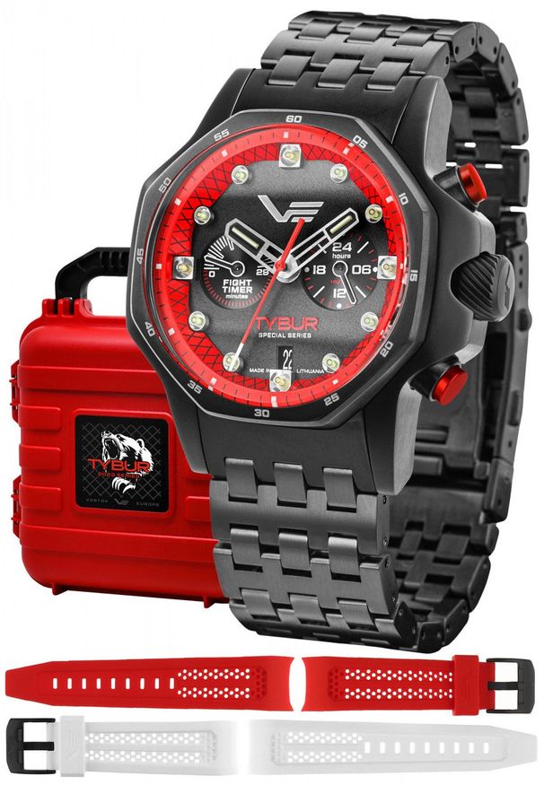 Zegarek męski Vostok Europe VK64-640C470B czarny. Kolor: czarny