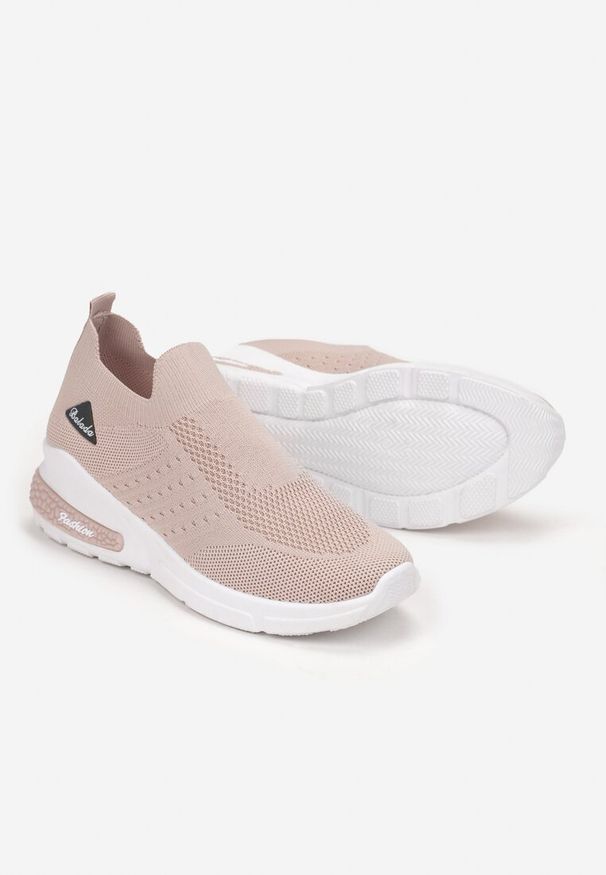 Born2be - Beżowe Buty Sportowe Artista. Kolor: beżowy. Materiał: materiał. Szerokość cholewki: normalna. Wzór: aplikacja. Obcas: na koturnie
