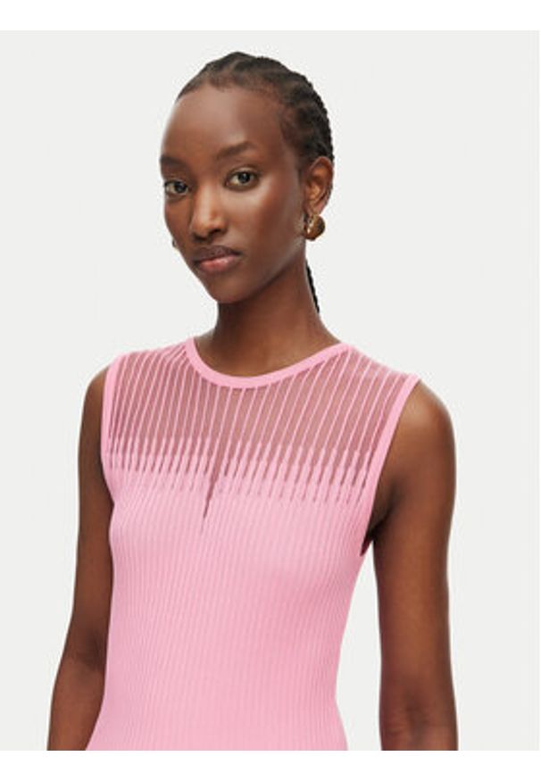 Rinascimento Top CFM0012239003 Różowy jasny Slim Fit. Kolor: różowy. Materiał: syntetyk