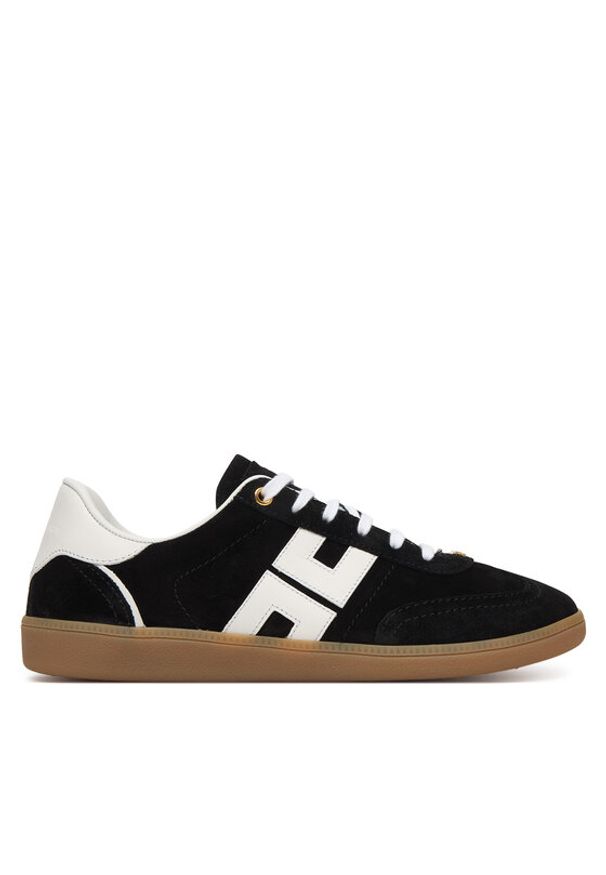 Elisabetta Franchi Sneakersy SA61G61E2 Czarny. Kolor: czarny. Materiał: zamsz, skóra