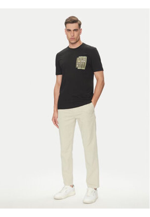 BOSS T-Shirt Te_Container 50546920 Czarny Regular Fit. Kolor: czarny. Materiał: bawełna