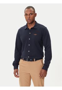 Aeronautica Militare Koszula 252CA1265UP00342 Granatowy Regular Fit. Kolor: niebieski. Materiał: bawełna