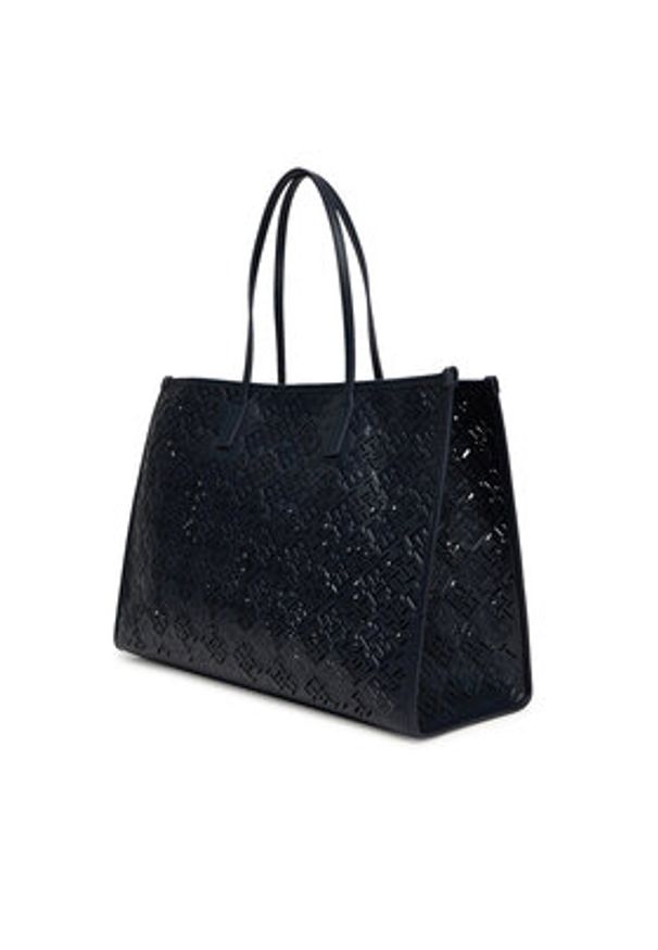 TOMMY HILFIGER - Tommy Hilfiger Torebka Th City AW0AW17501 Granatowy. Kolor: niebieski. Materiał: skórzane