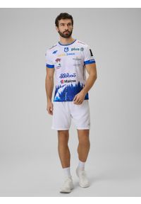 4f - 4F Koszulka meczowa replika domowa z sezonu 2025/26 męska 4F x Ślepsk Suwałki - biała XL. Okazja: do domu. Kolor: biały. Materiał: dzianina, materiał. Wzór: nadruk #2