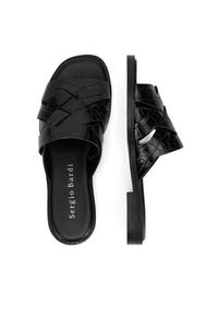 Sergio Bardi Klapki RST-D1079-01SB Czarny. Kolor: czarny. Materiał: lakier, skóra #4