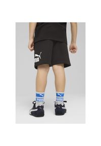 Puma - Dziecięce szorty ESS z logo No. 1 PUMA Black. Kolor: czarny. Materiał: guma. Wzór: nadruk
