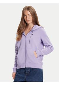 Tommy Jeans Bluza Flag DW0DW19729 Fioletowy Regular Fit. Kolor: fioletowy. Materiał: bawełna
