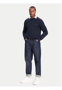 Tommy Jeans Golf DM0DM22096 Granatowy Regular Fit. Typ kołnierza: golf. Kolor: niebieski. Materiał: bawełna #3
