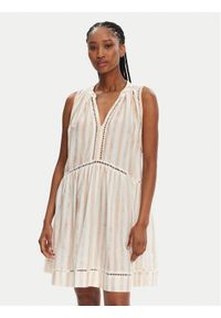 Seafolly Sukienka letnia Ladder 55405-DR Beżowy Relaxed Fit. Kolor: beżowy. Materiał: bawełna. Sezon: lato