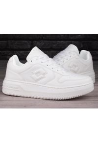 LOTTO - Buty damskie snekersy Lotto PALIOT PF OC. Kolor: biały. Materiał: materiał, syntetyk, tkanina, guma. Sport: turystyka piesza #2