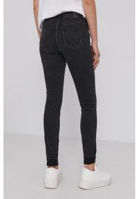 Wrangler jeansy SKINNY SOFT NIGHTS damskie high waist. Stan: podwyższony. Kolor: czarny