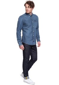 Lee - LEE BUTTON DOWN REGULAR FIT OIL BLUE L880PLMO 112123380. Typ kołnierza: button down #5