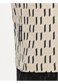 Karl Lagerfeld - KARL LAGERFELD T-Shirt 755074 542251 Beżowy Regular Fit. Typ kołnierza: dekolt w karo. Kolor: beżowy. Materiał: bawełna